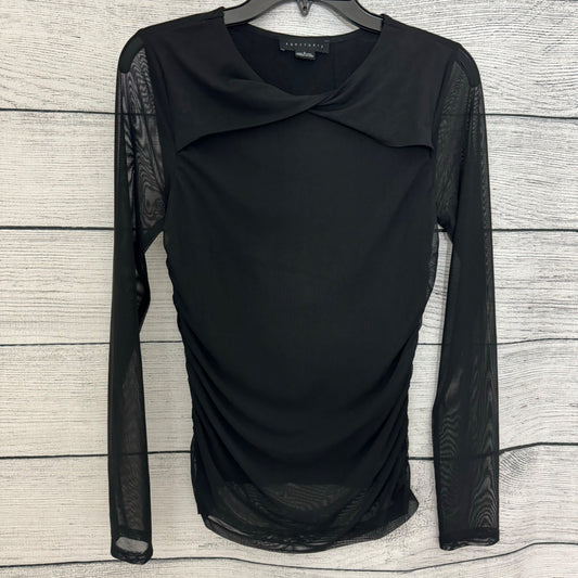 NWOT Sanctuary Long Sleeve Sheer Mesh Top Ruched Details S