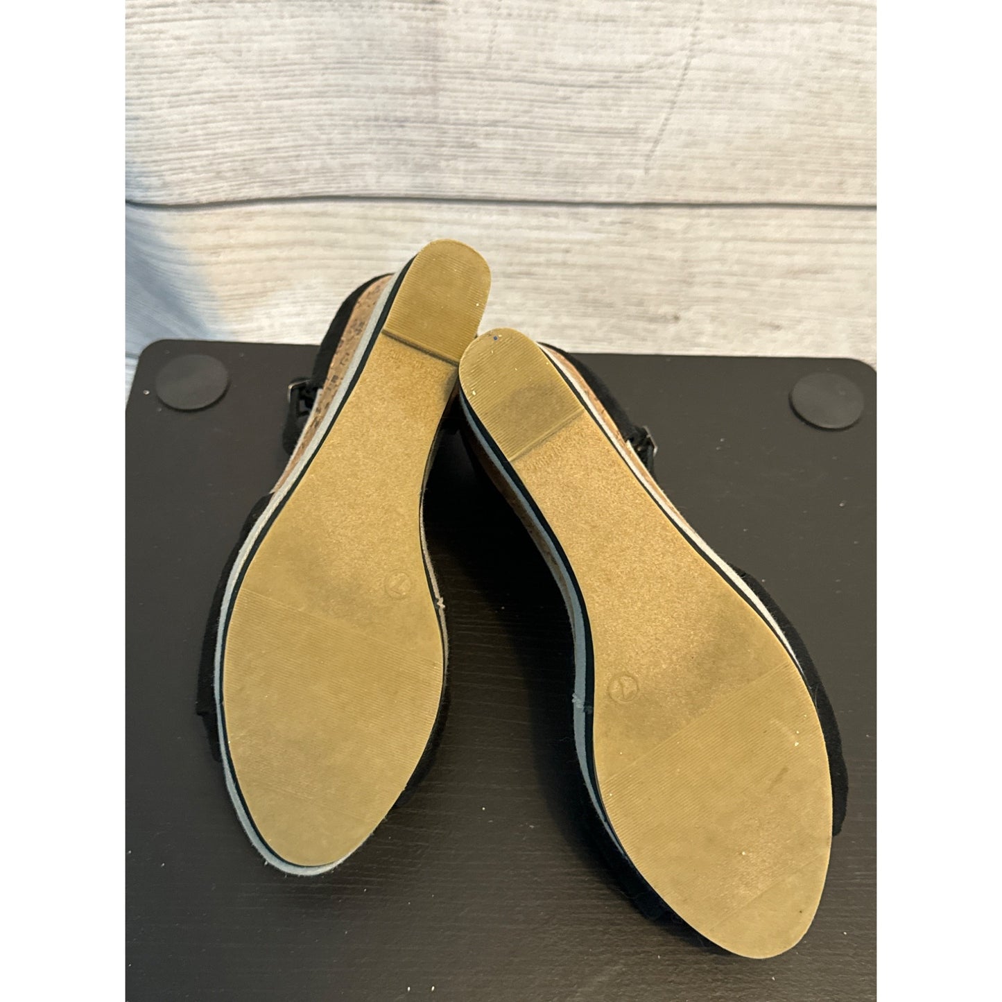Old Navy Cork Wedge Sandals with Ankle Strap Size 8
