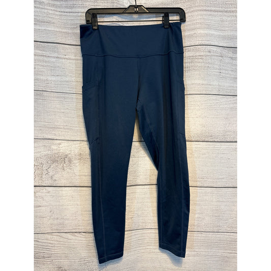 Zella Navy High-Rise Leggings With Side Pockets Size M