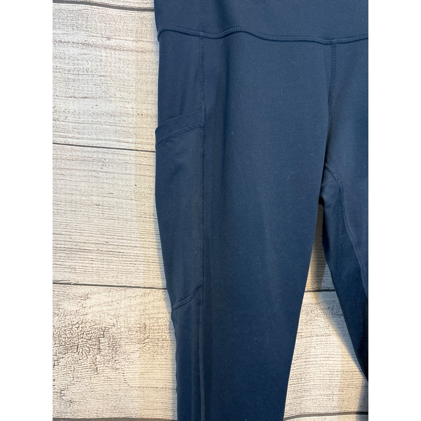 Zella Navy High-Rise Leggings With Side Pockets Size M