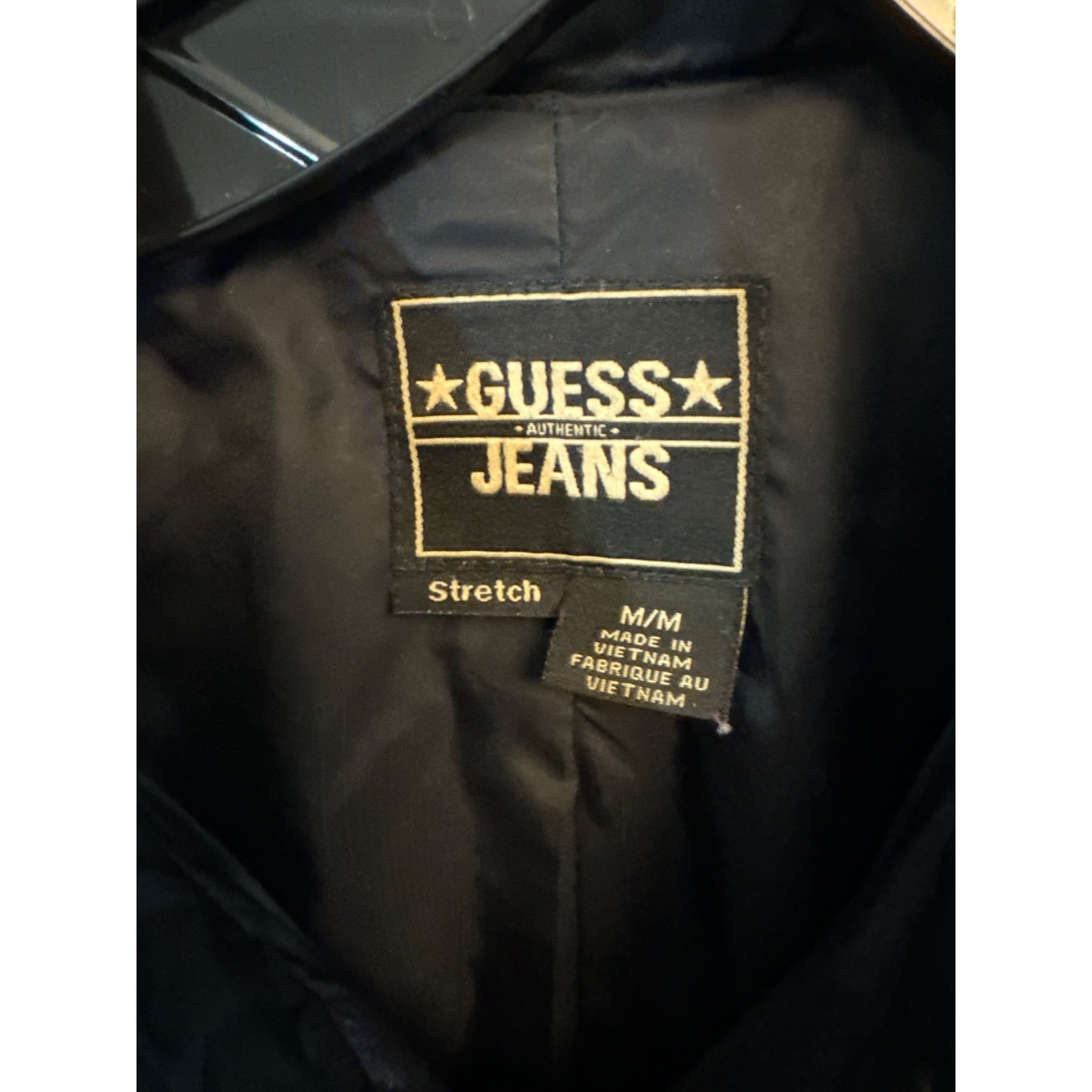 Guess Jeans Black Quilted Jacket Size M