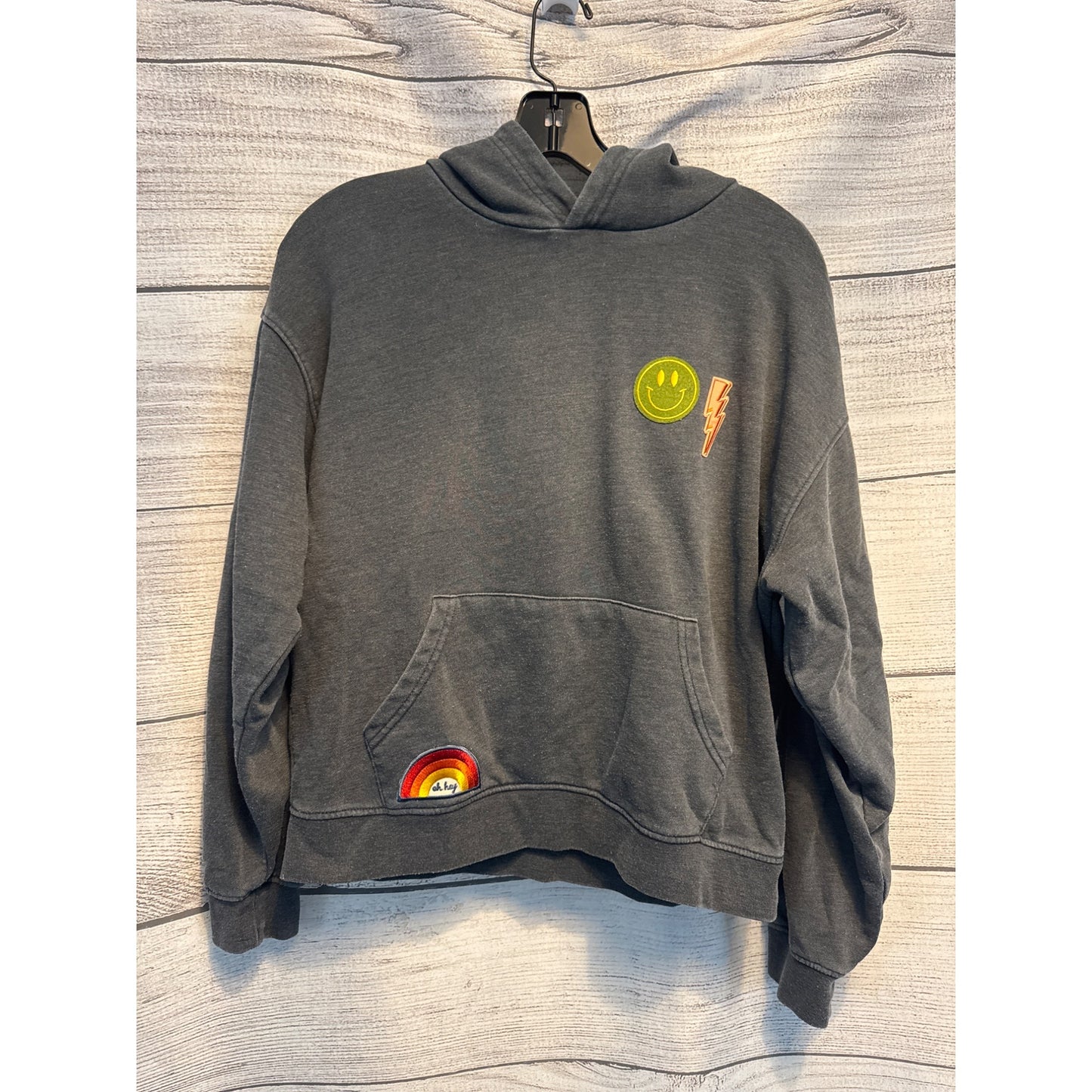 Marine Layer Margo Graphic Smiley Hoodie Size M