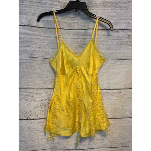 Spy Zone Exchange Yellow Satin & Lace Camisole Size S