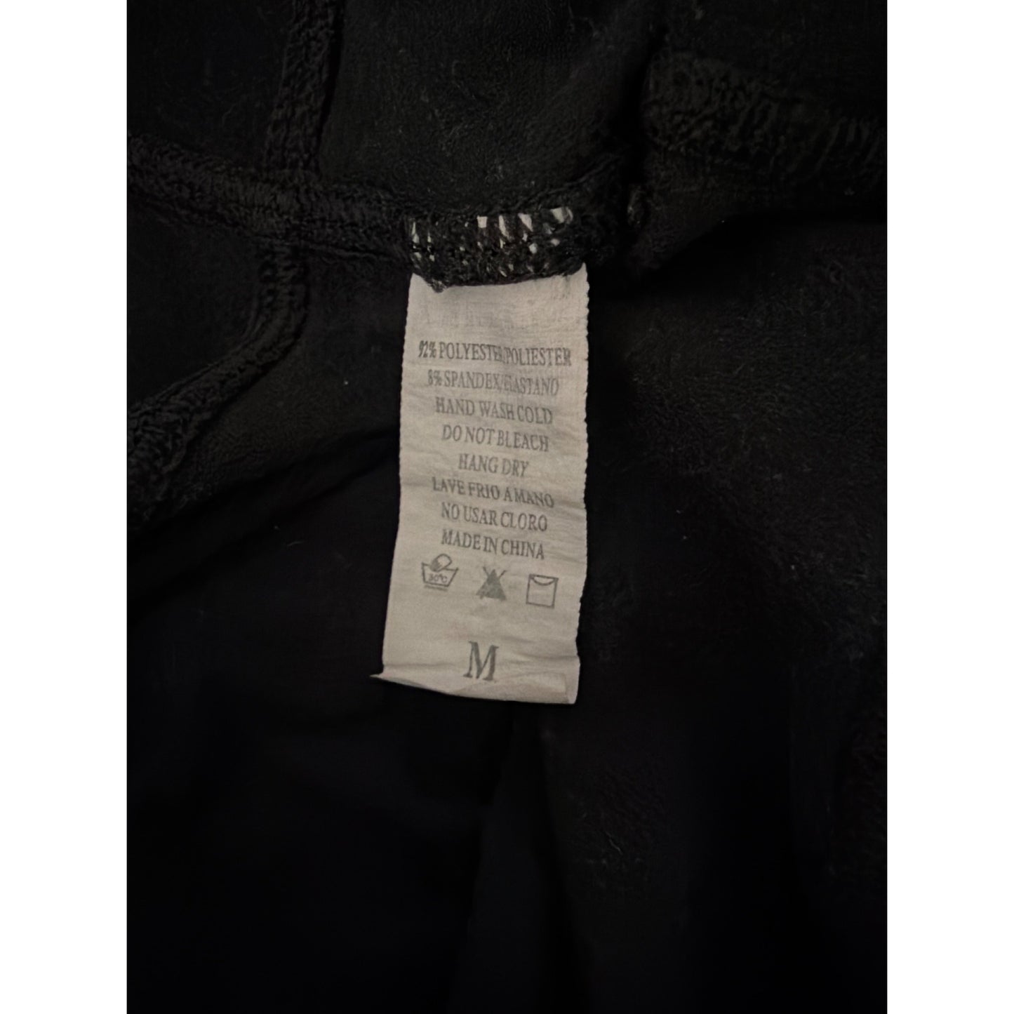 Black High-Waisted Leggings With Side Pockets Size M