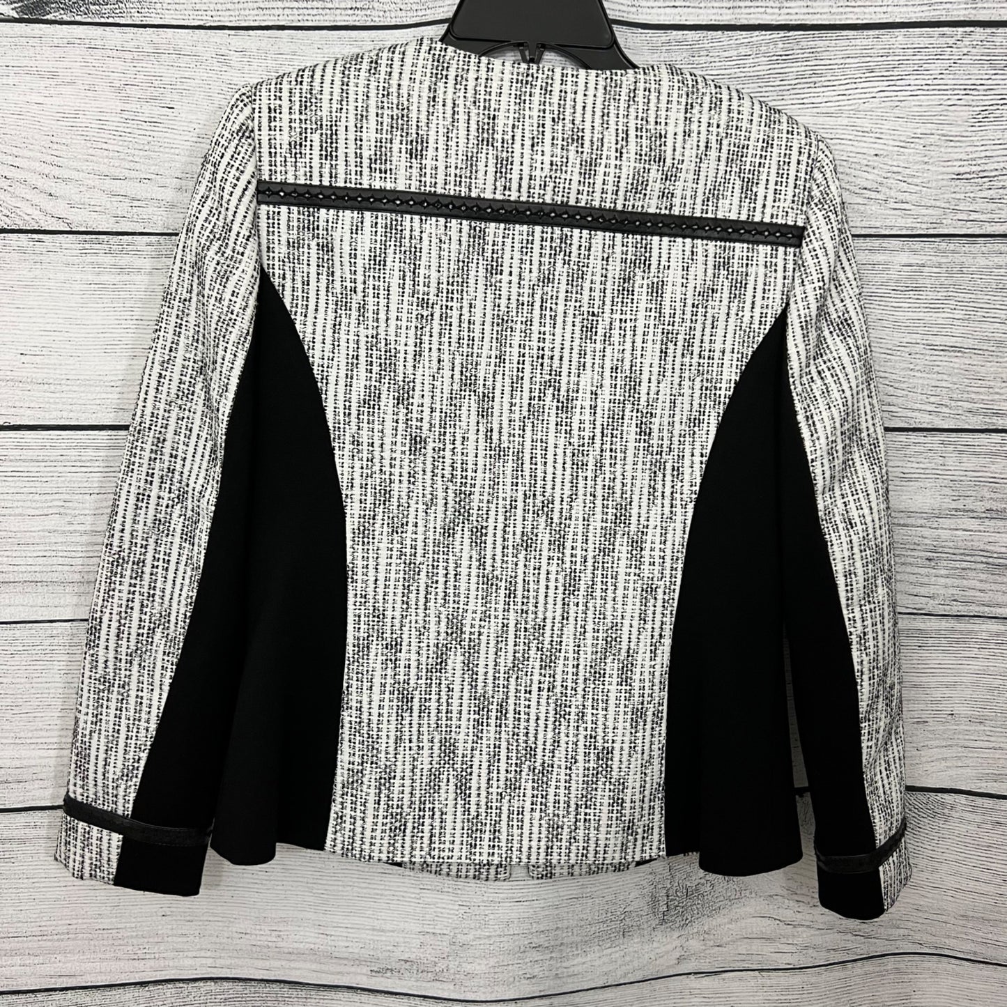 Karl Lagerfeld Tweed Zip Front Jacket, Size Small