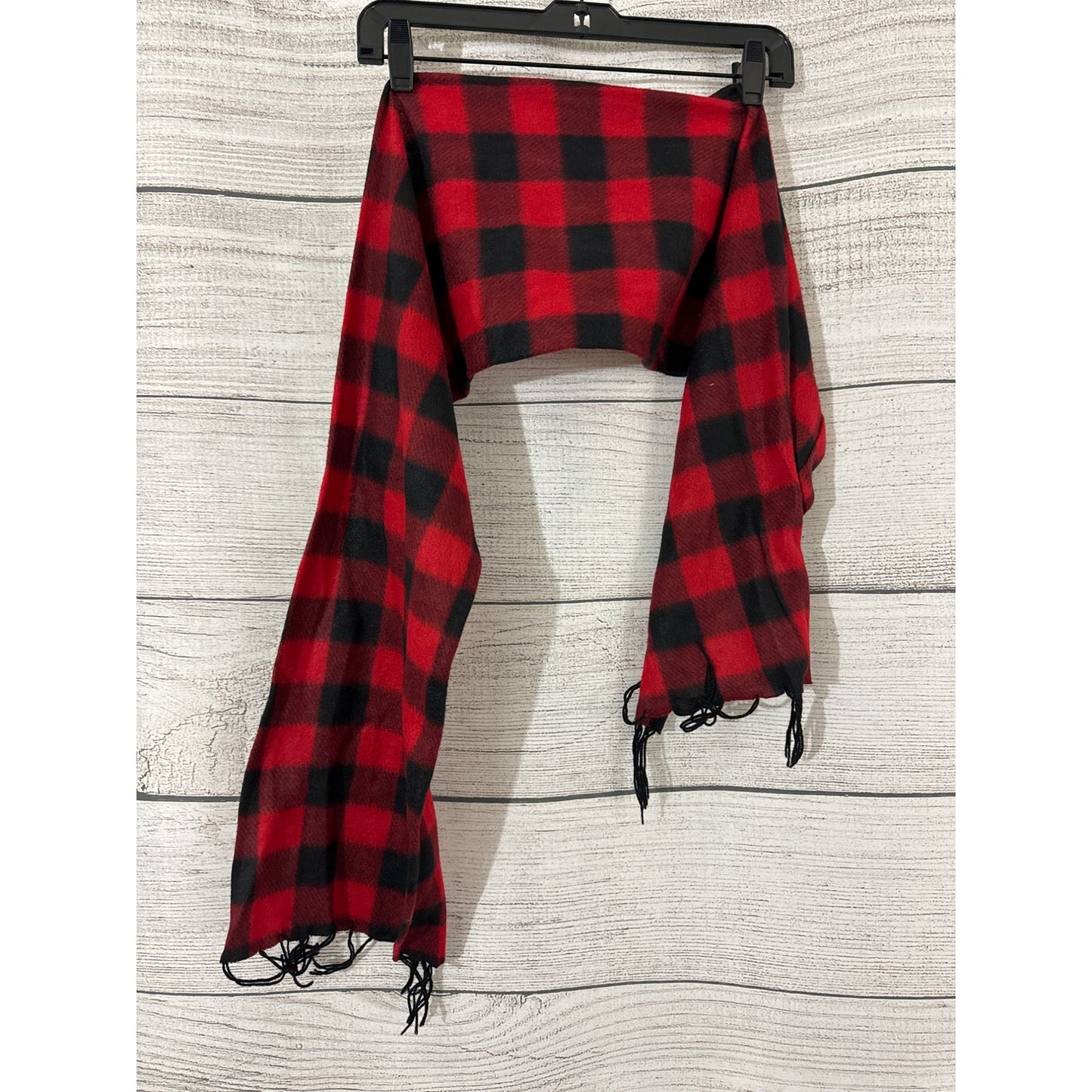 Red Plaid Fleece Scarf