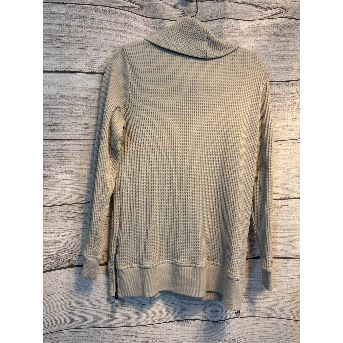 L.L. Bean Waffle Knit Turtlneck Sweater with side zippers Small
