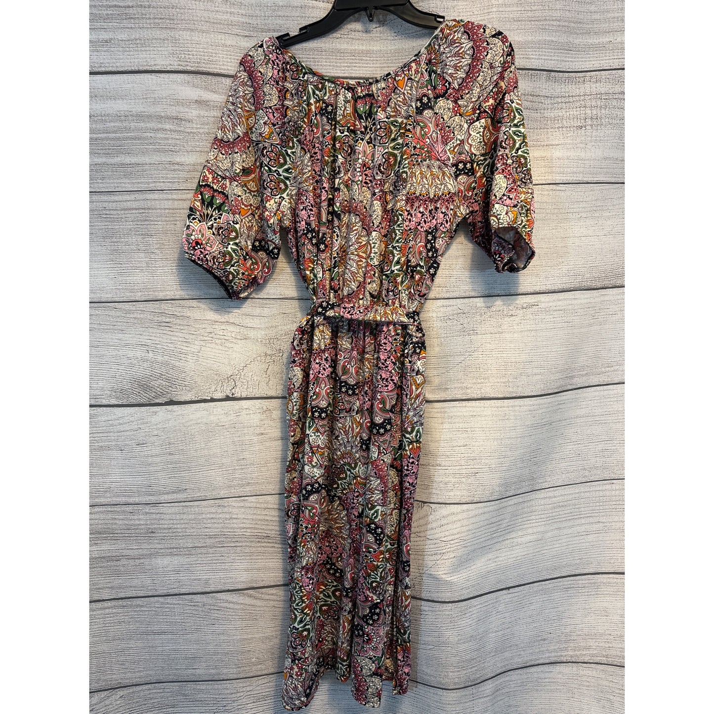 Joie De Vivre Paisley Floral Belted Dress Size XL