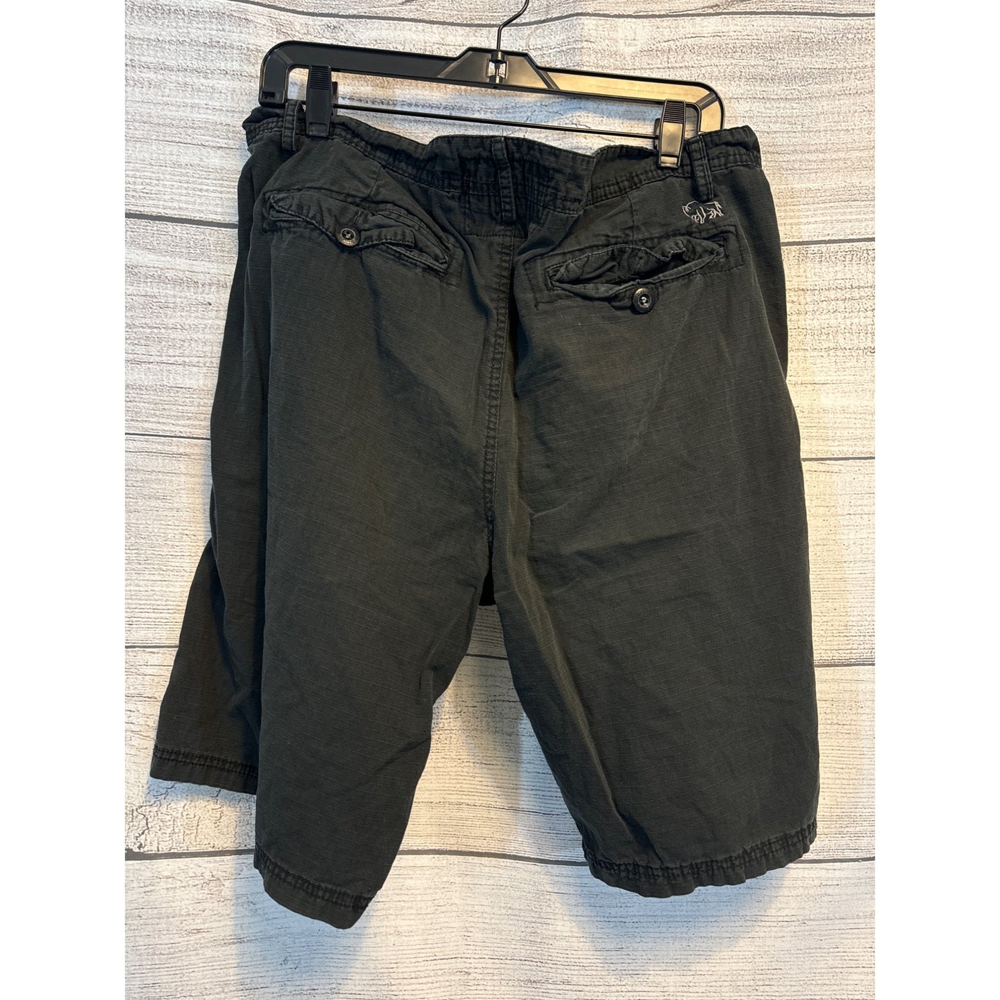 Mens Buffalo David Bitton Black Cargo Shorts Size 36