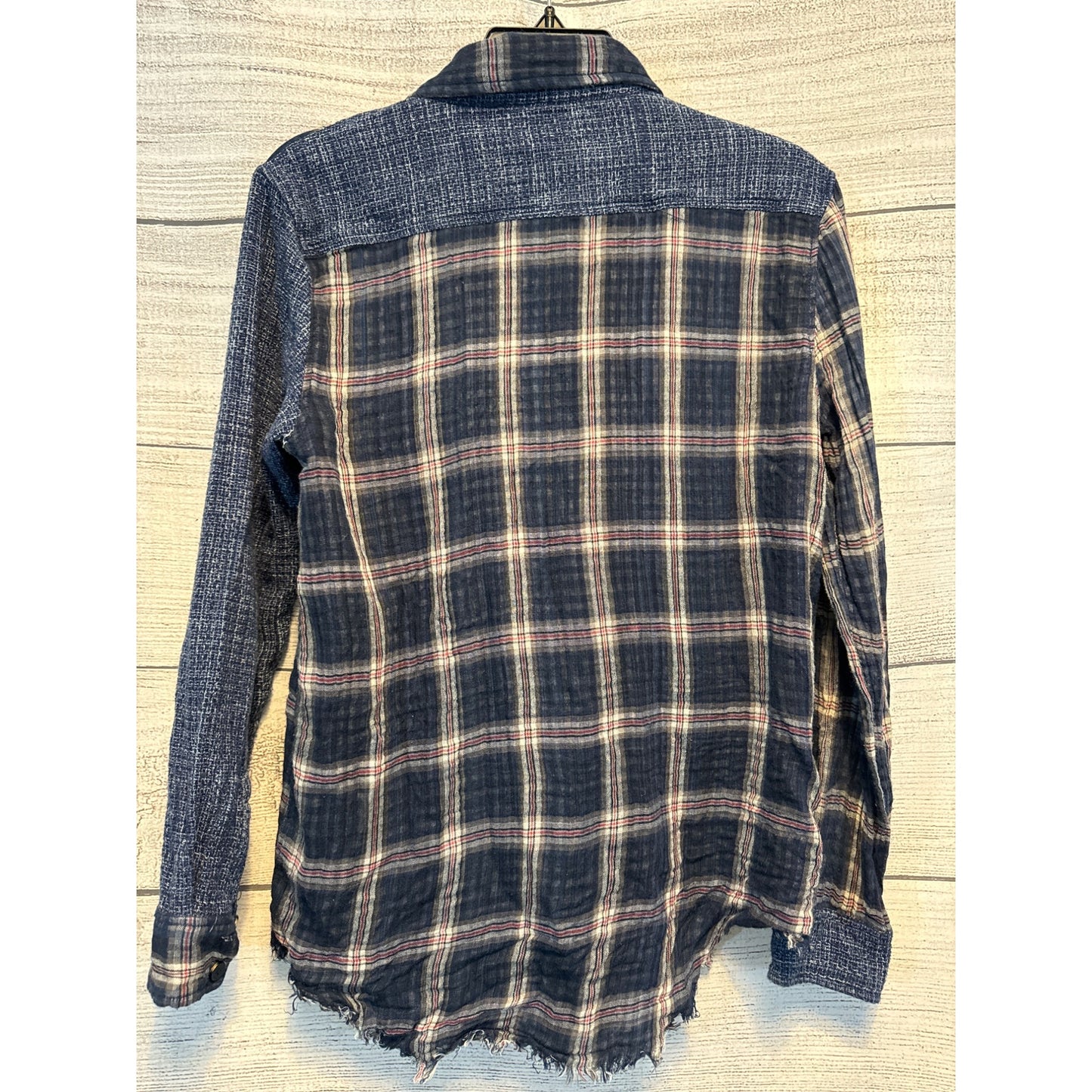Artisan De Luxe Blue mixed plaid button down