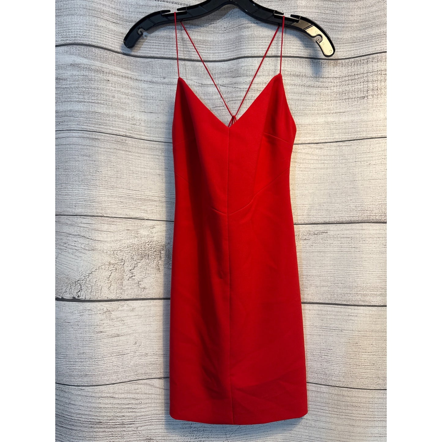 Likely Brooklyn Midi Dress Red Spaghetti Strap Cocktail Dress Size 6