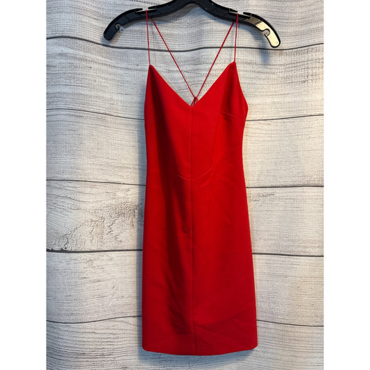 Likely Brooklyn Midi Dress Red Spaghetti Strap Cocktail Dress Size 6