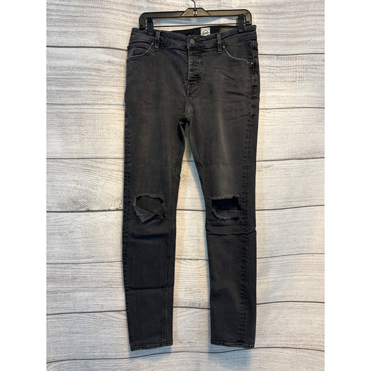 Men's ASOS Black Ripped Skinny Jeans Size 33x32