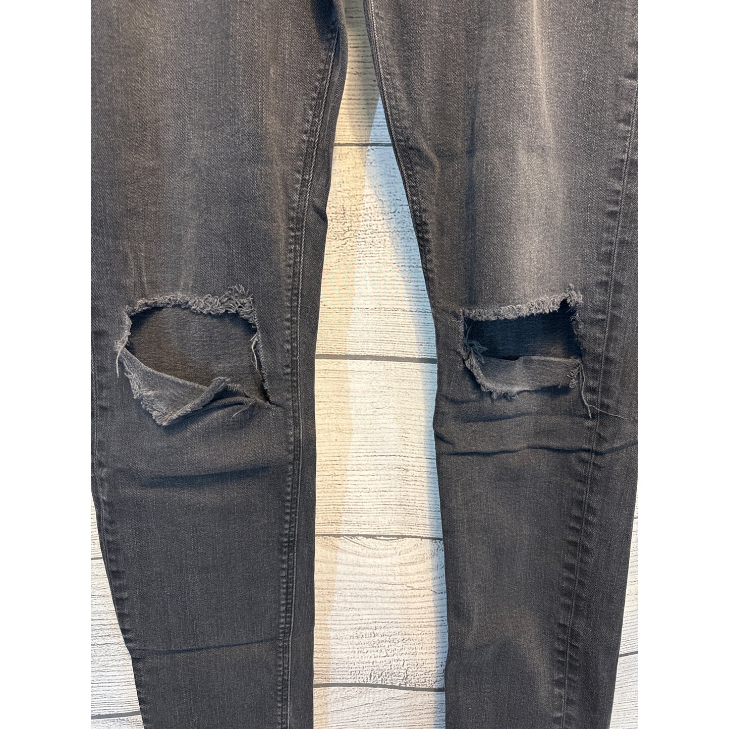 Men's ASOS Black Ripped Skinny Jeans Size 33x32