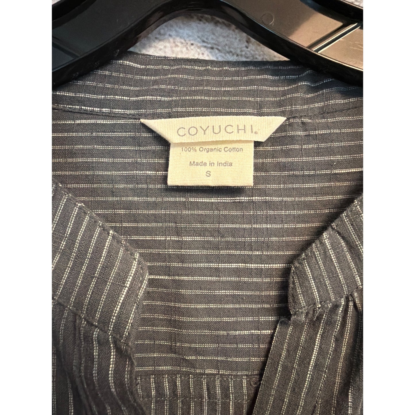 Coyuchi Organic Cotton Striped Tunic Top S