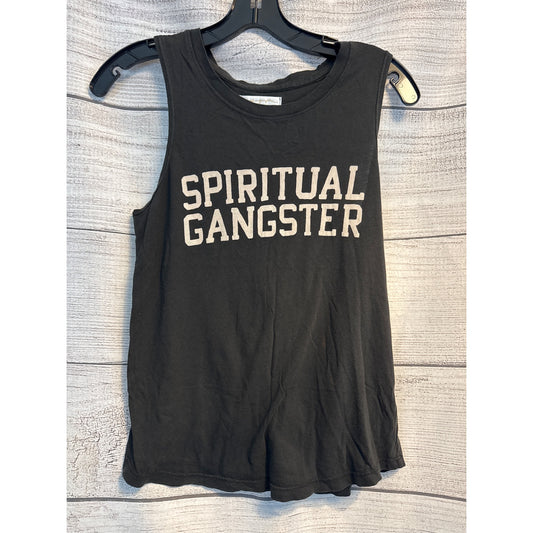 Spiritual Gangster Black Sleeveless Tank Top Size S
