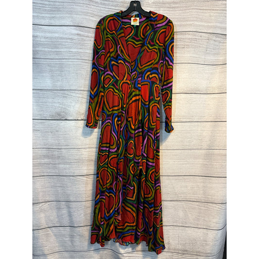 NWOT Farm Rio Rainbow Wild Hearts Maxi Dress Size S