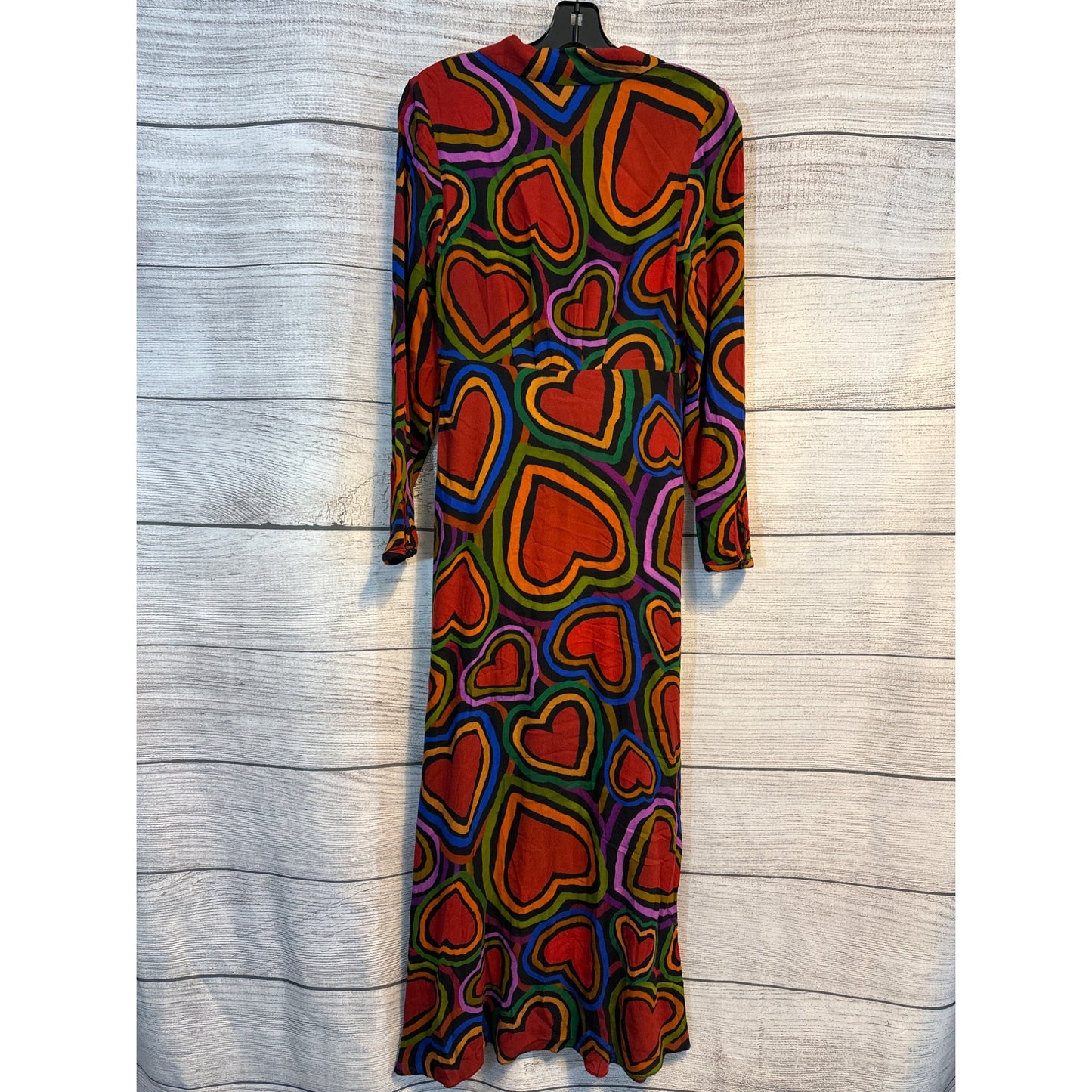 NWOT Farm Rio Rainbow Wild Hearts Maxi Dress Size S