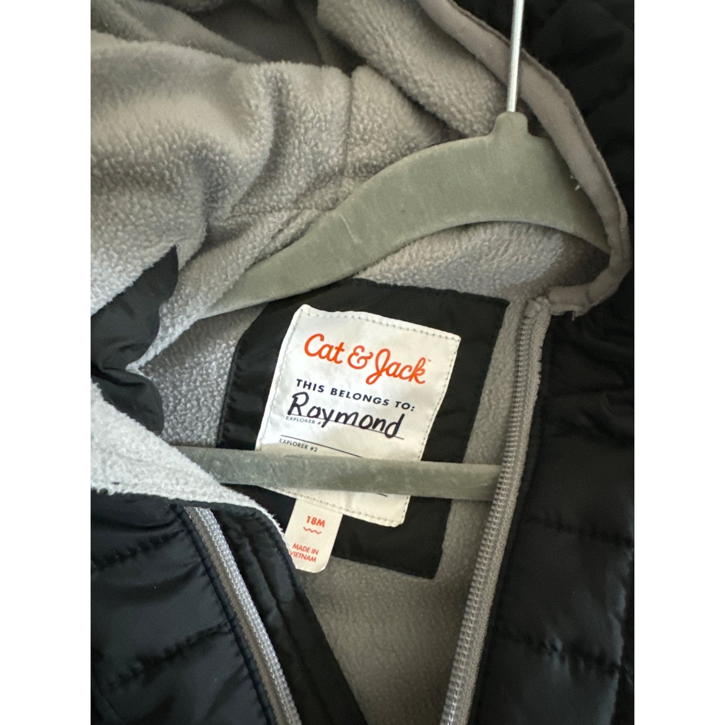 Cat & Jack hooded Puffer Jacket With Fleece lining 18M