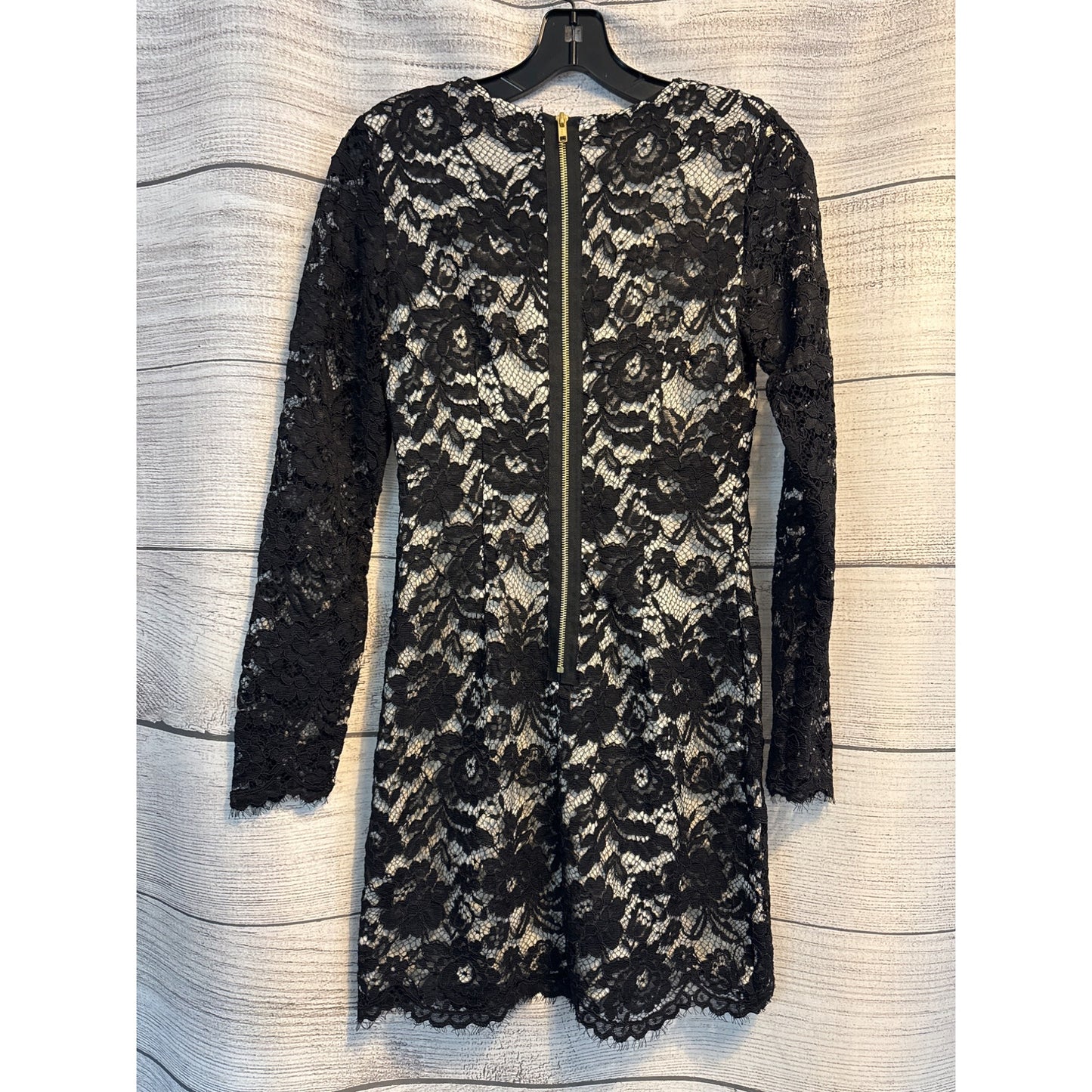 Theory Marique Black Lace Long Sleeve Dress Size 2