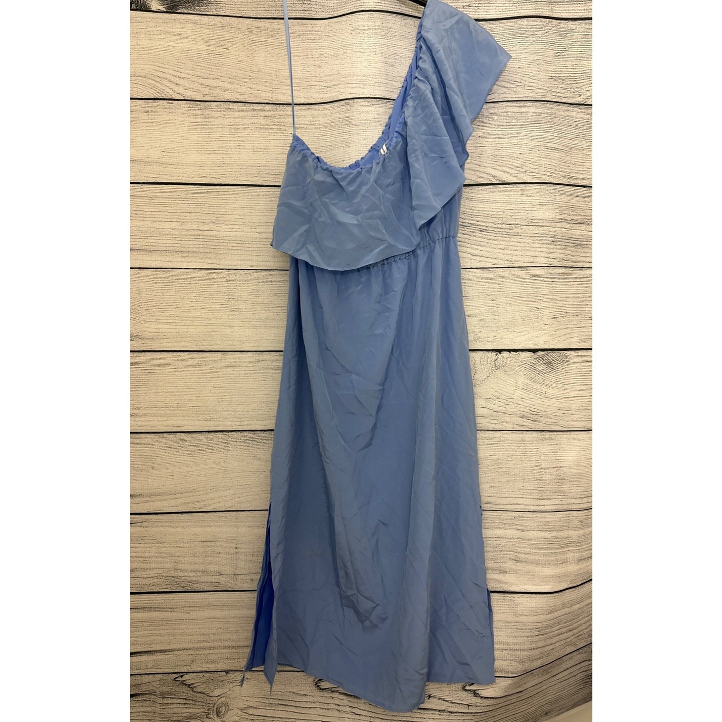 Club Monaco One shoulder blue dress