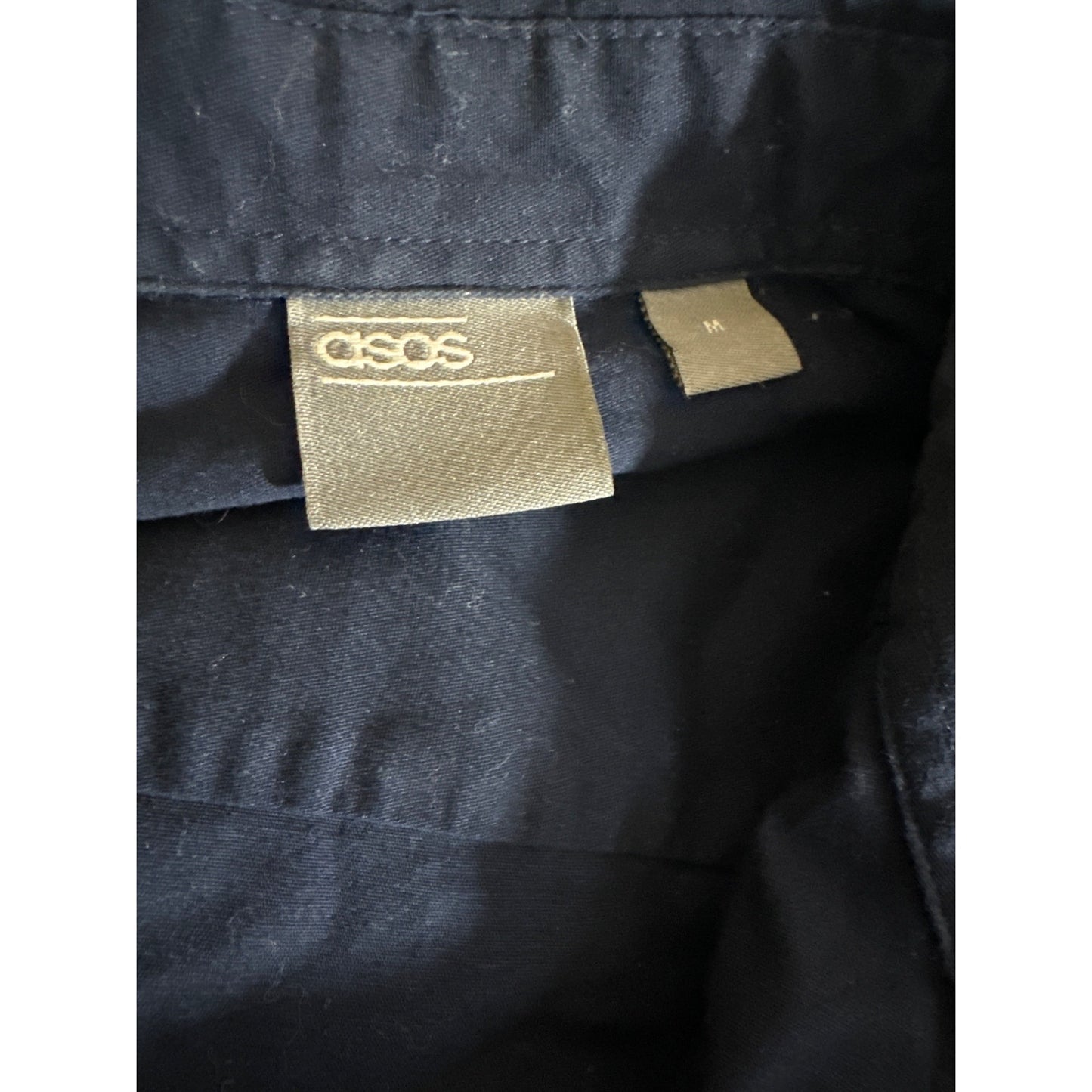 ASOS Mens Navy Long Sleeve Button-Down Shirt M