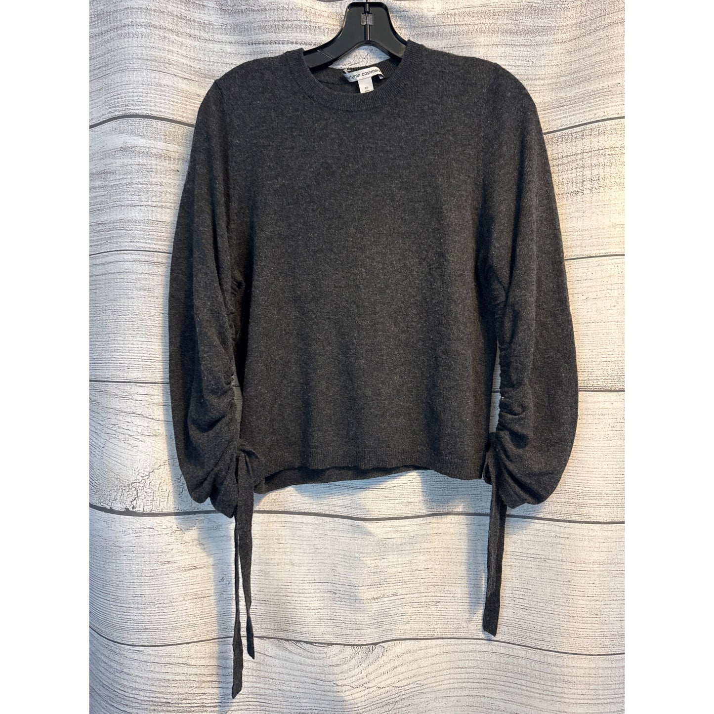 Autumn Cashmere Ruched Sleeve Tie Detail Sweater Size XS