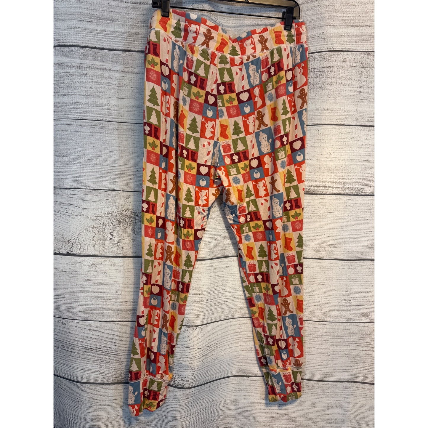Velveteen Christmas Print Pajama Pants XL