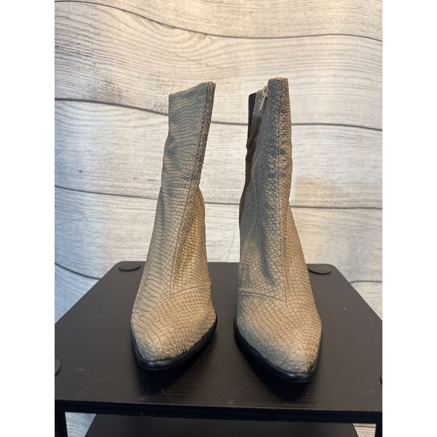 Jeffrey Campbell Taupe Snake Perfection Boots Size 38
