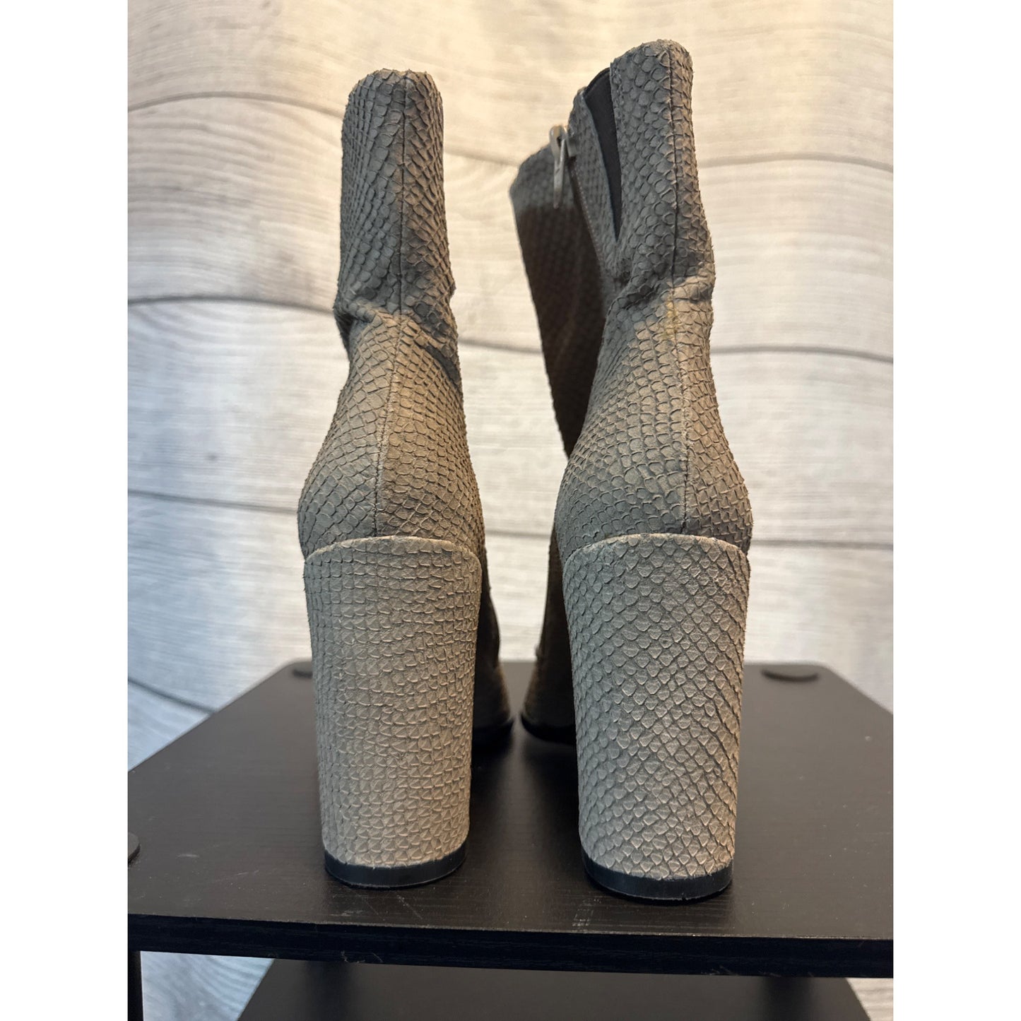 Jeffrey Campbell Taupe Snake Perfection Boots Size 38