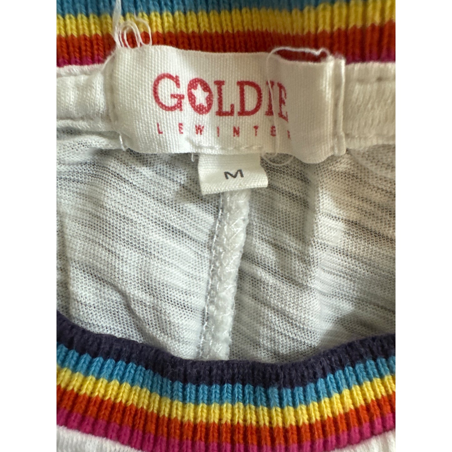 Goldie LeWinter T-Shirt With Rainbow Collar M