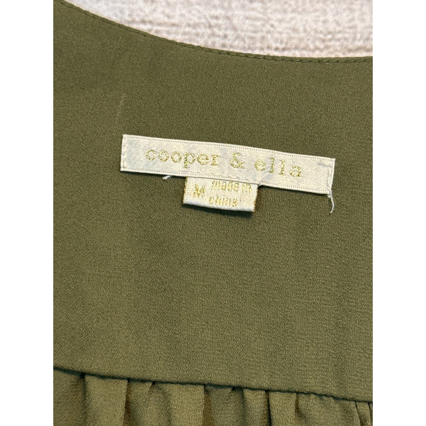 Cooper & Ella Olive Green Blouse Size M