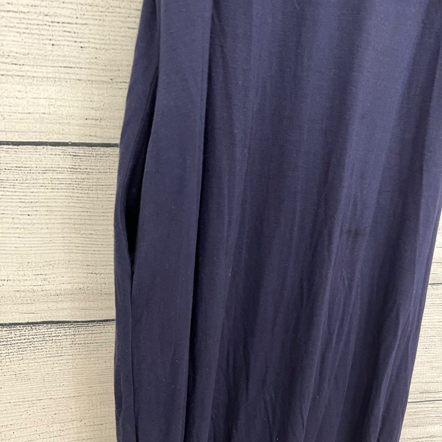 Thanth Navy Cold-Shoulder Maxi Dress With Spaghetti Straps, Size L
