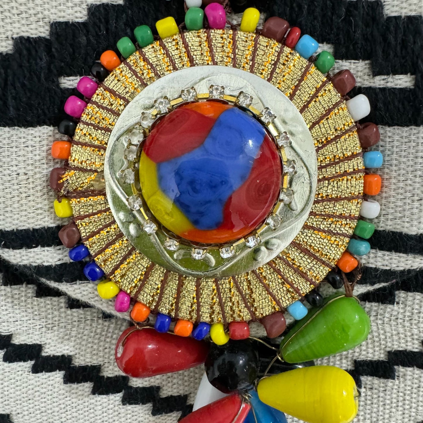 Arizona Woven Jeweled Clutch