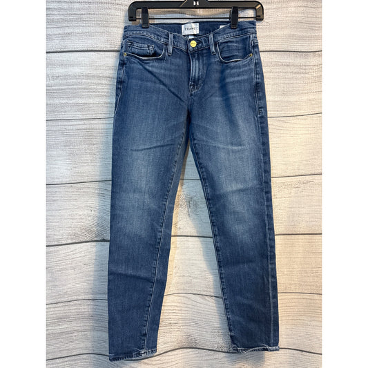 Frame Le Garcon Medium Wash Straight Leg Denim Jeans Size 24