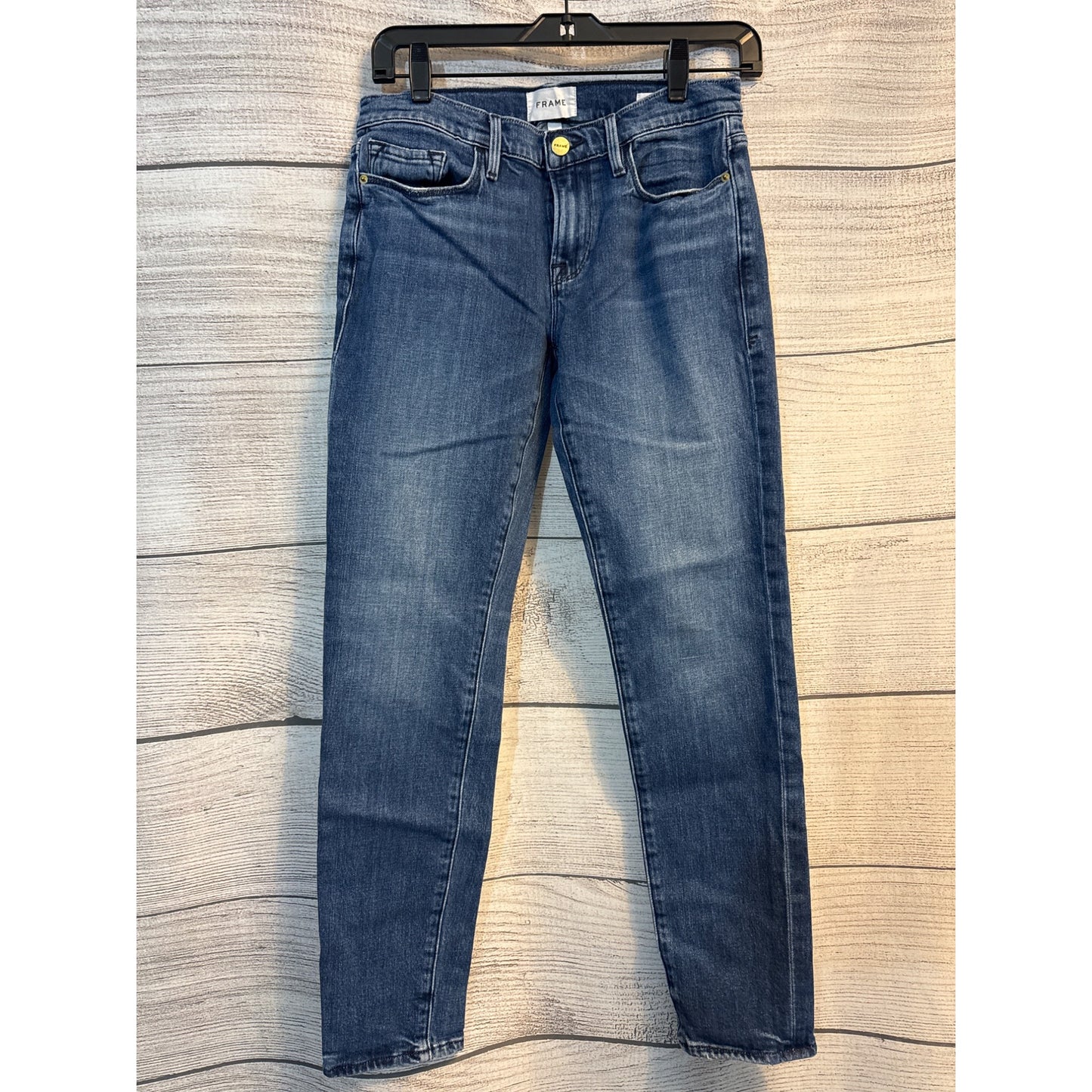 Frame Le Garcon Medium Wash Straight Leg Denim Jeans Size 24