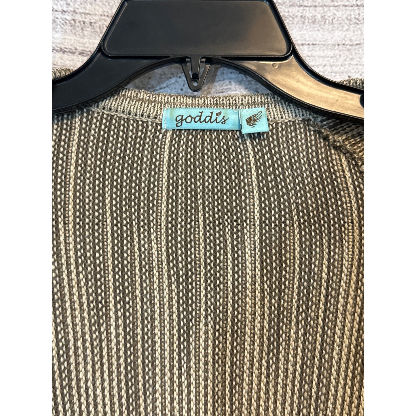 Goddis Ribbed Open Front Cardigan Sweater Size S/M