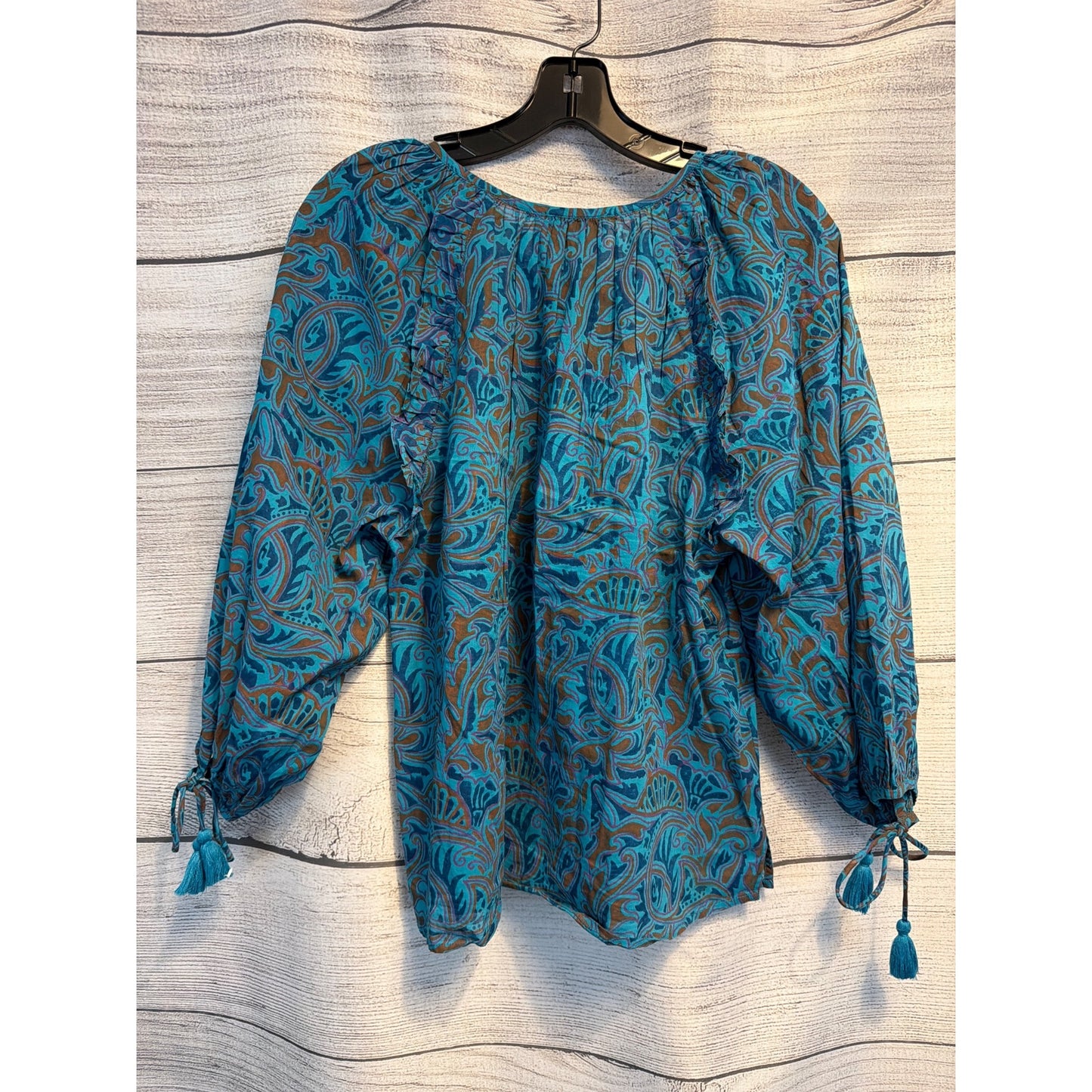 Cleobella Jayda Blouse Zuri Block Print Size M