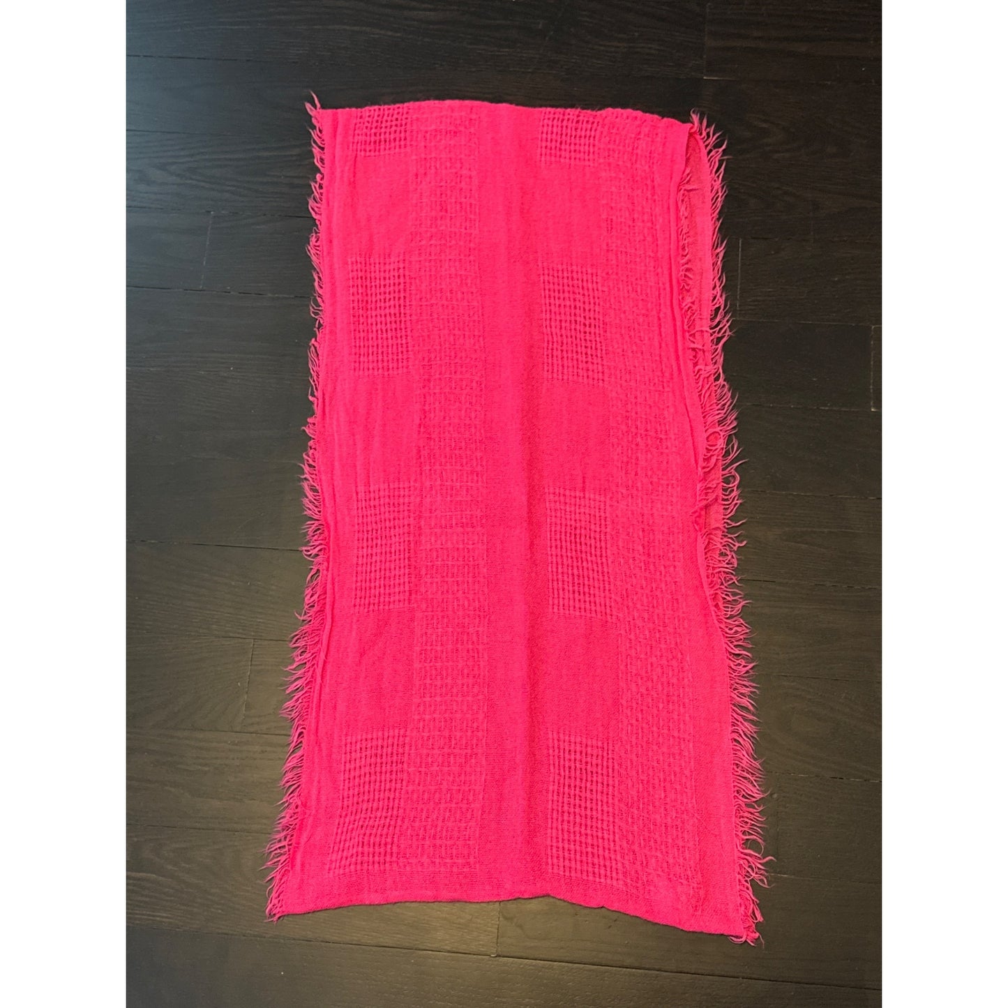 Hot Pink Acrylic Infinity Scarf One Size