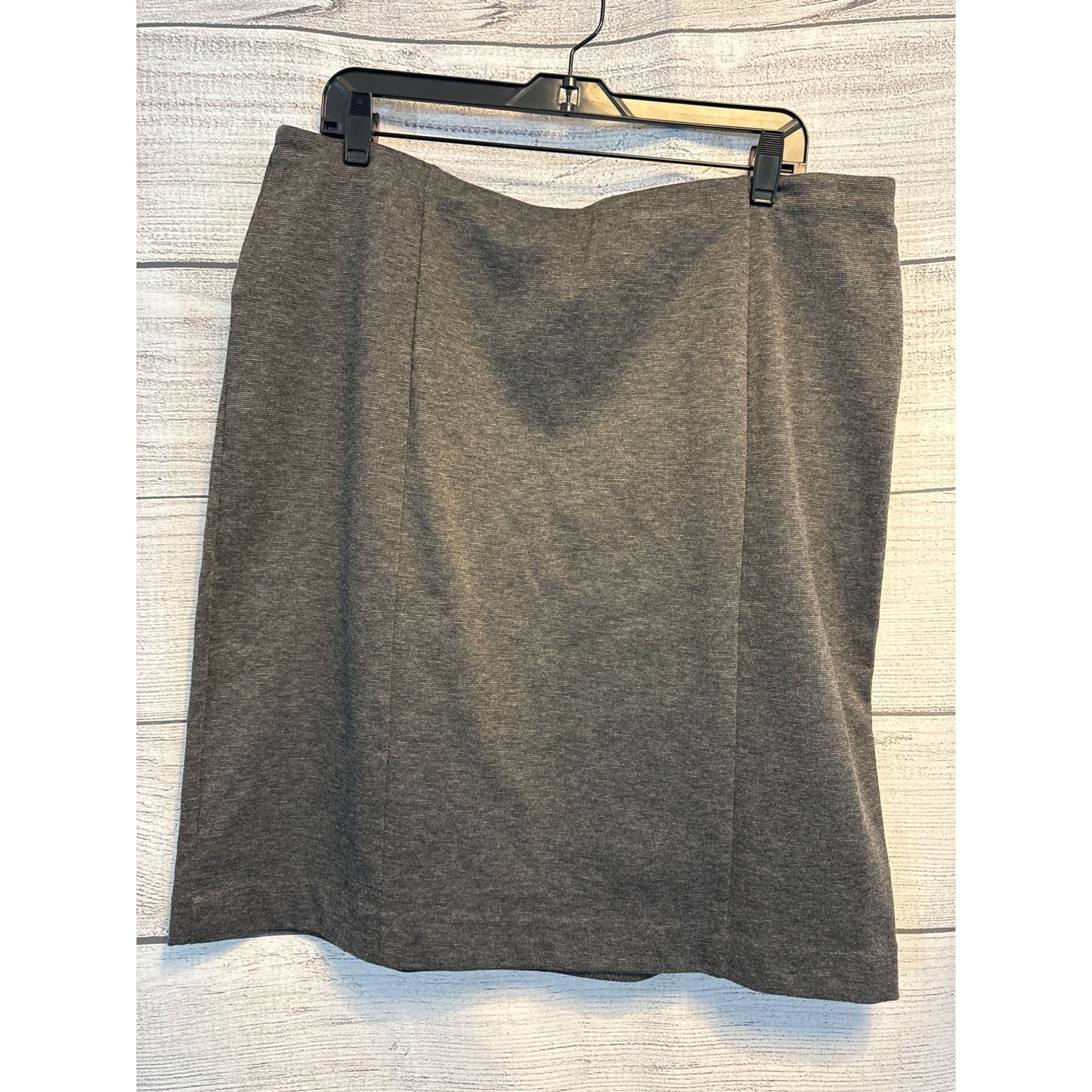 Avenue Gray Pencil Zipper Pocket Skirt Size 14/16
