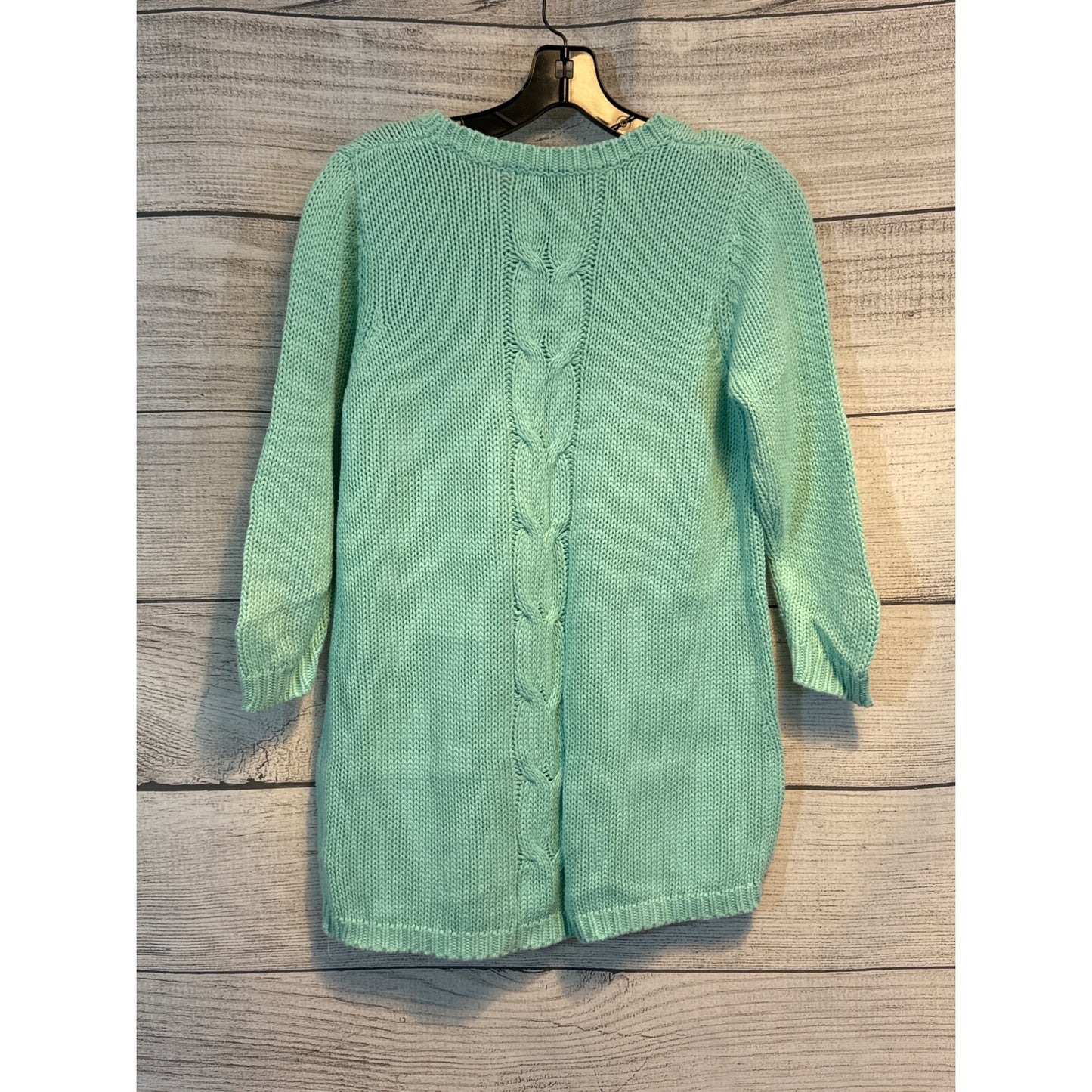 Forever21 Light Green Knit Sweater With Cable Detail Size M