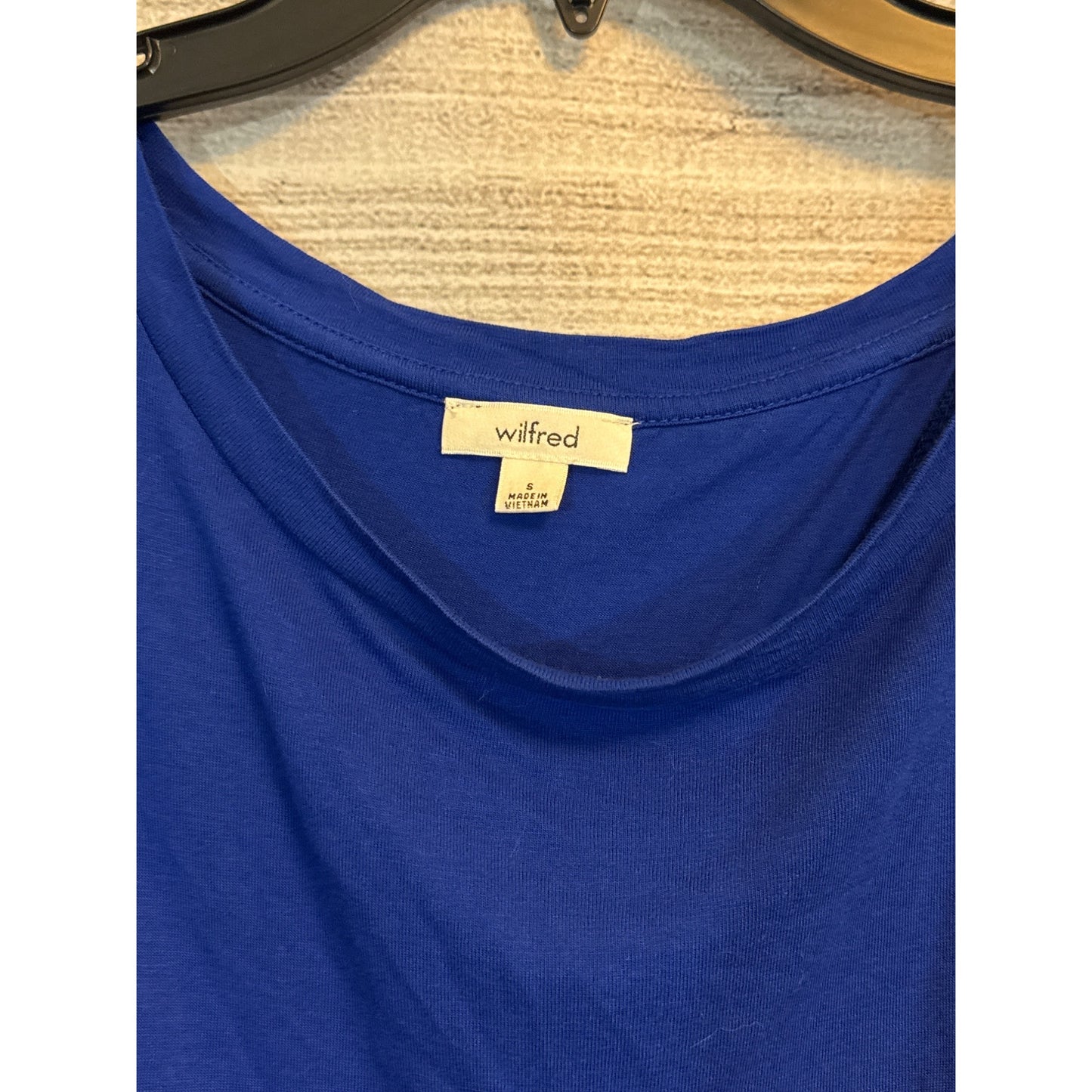Aritzia Wilfred Royal Blue Short Sleeve Drape Top Size S