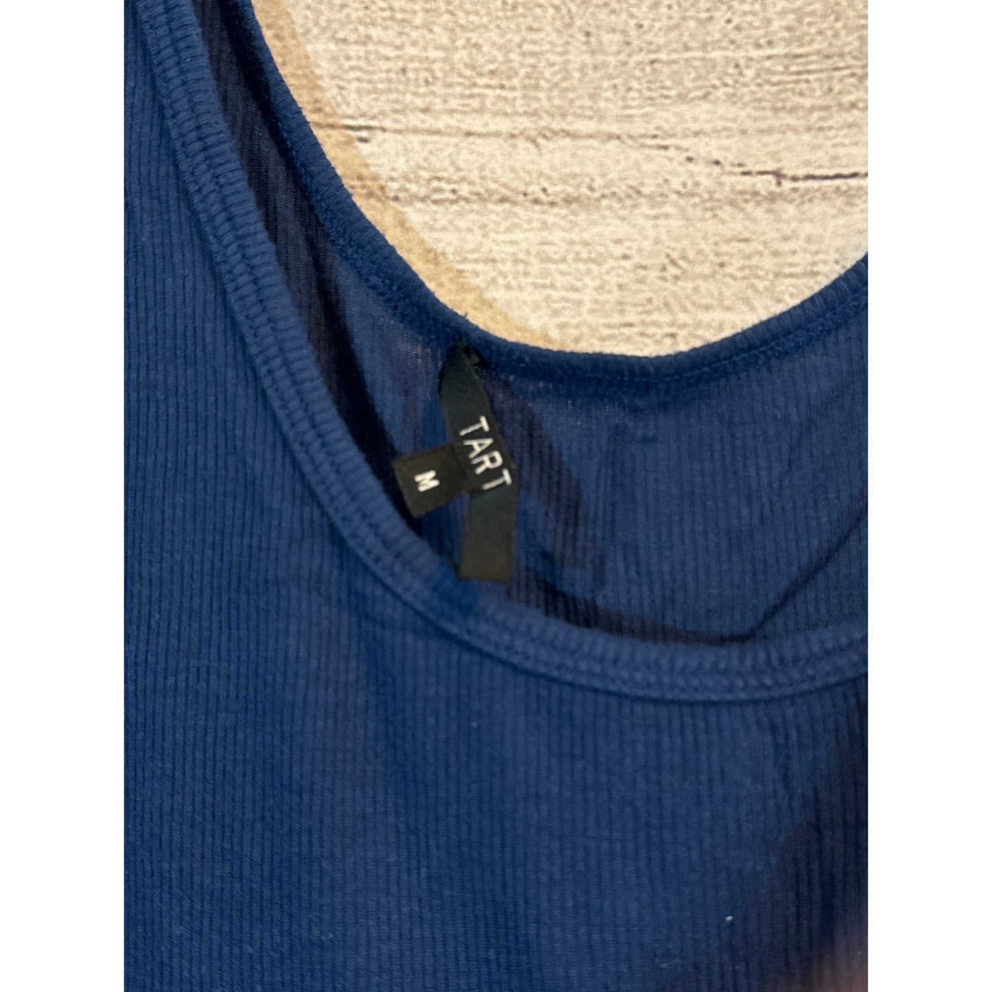 Tart Navy Blue Ribbed Long Tank Top Size M