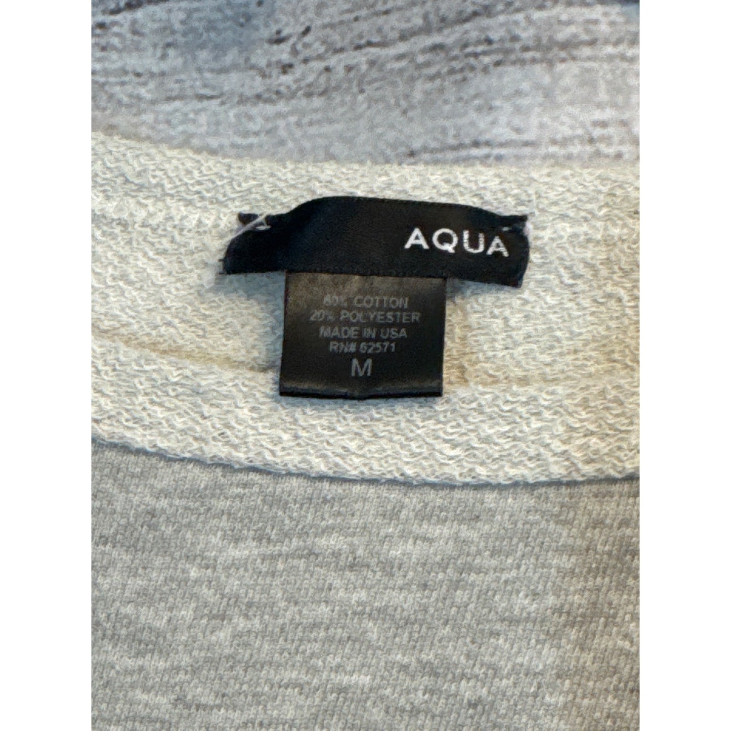 Aqua Gray Embellished Studded Shoulder Sweatshirt M
