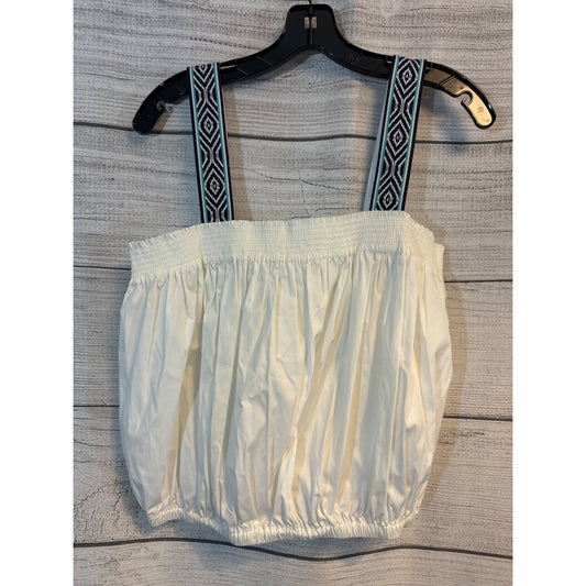 Ramy Brook Patterned Strap Smocked Blouse Size L