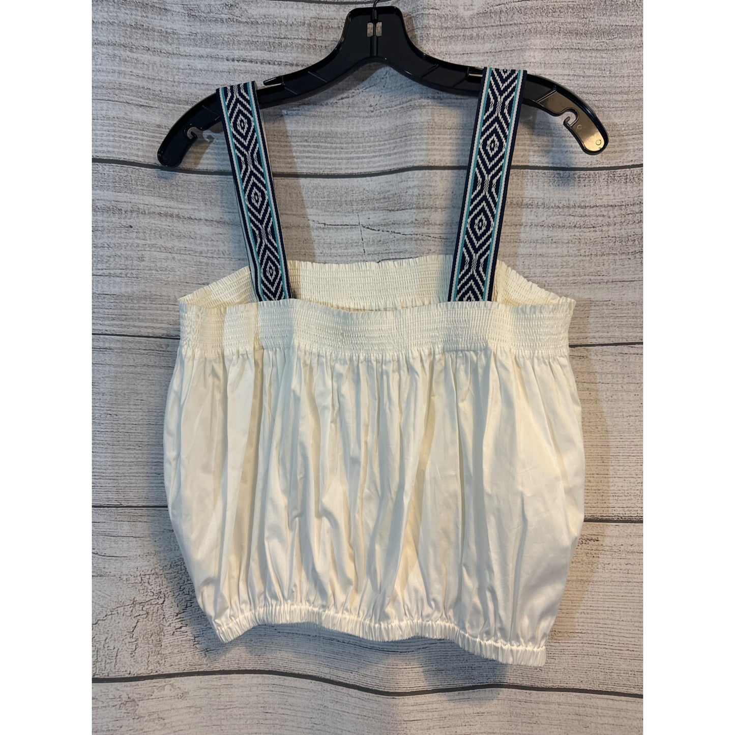 Ramy Brook Patterned Strap Smocked Blouse Size L