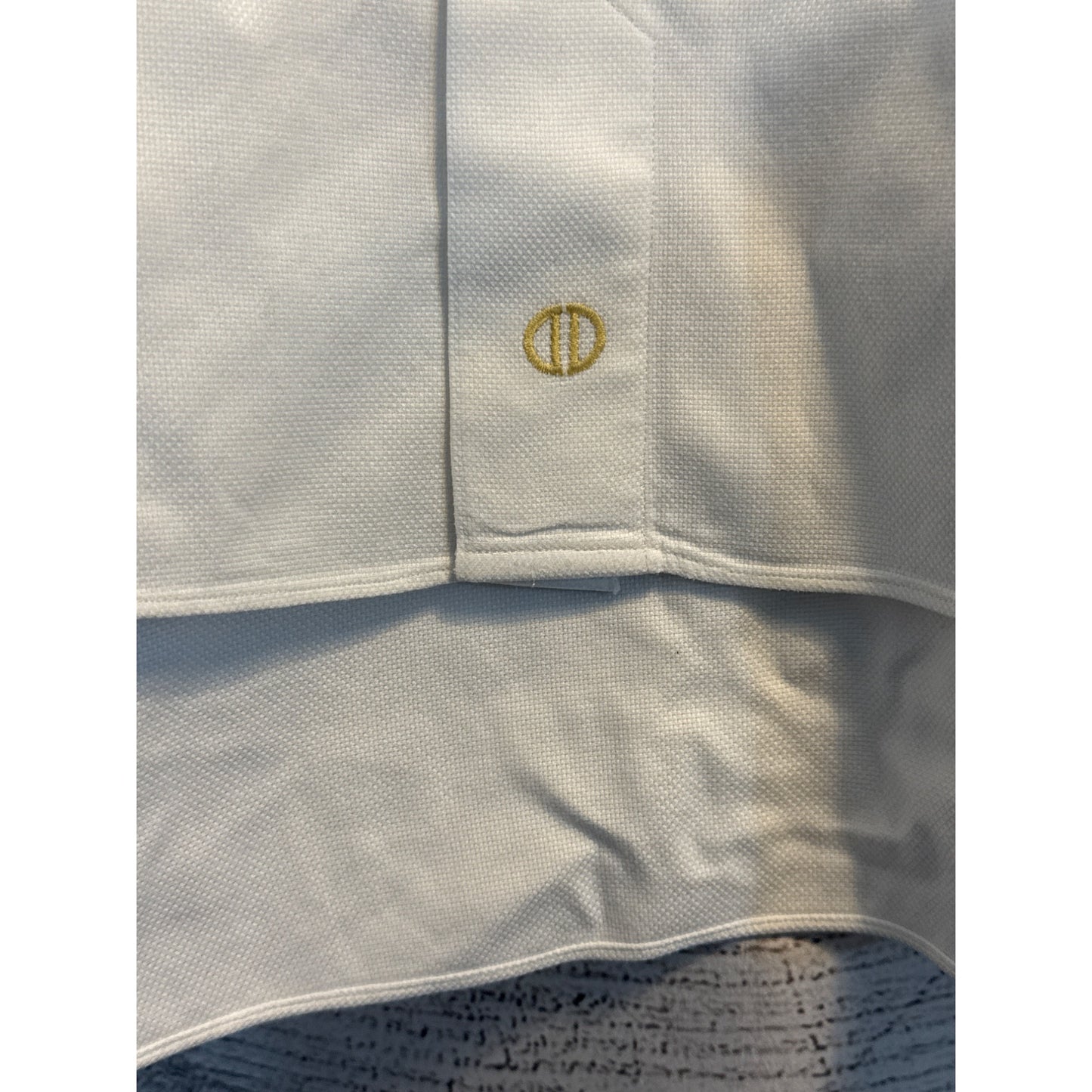 David Donahue Mens White Long-Sleeve Dress Shirt Size 18 34/35