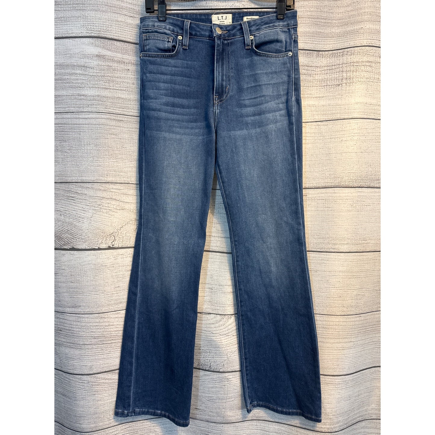 LTJ Denim Los Angeles Bambino Womens Blue Bootcut Jeans Size 28