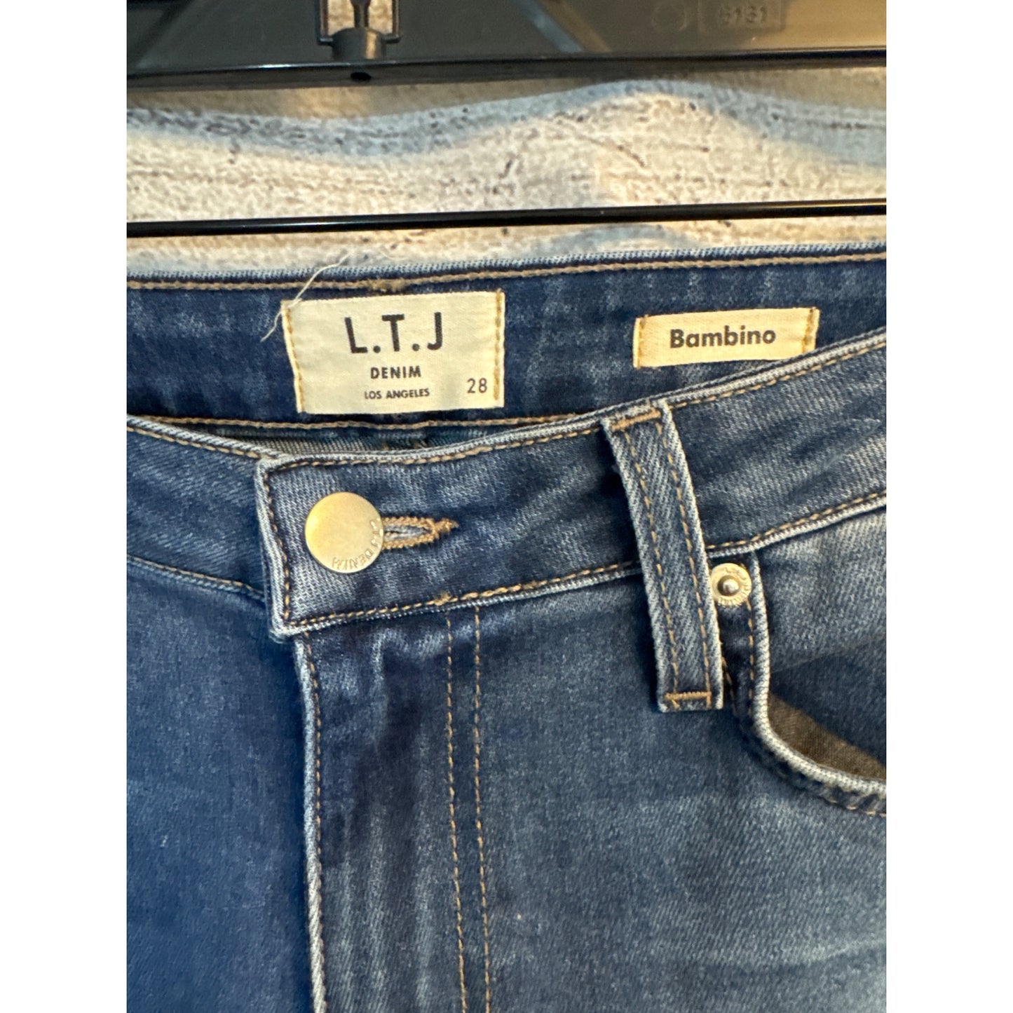 LTJ Denim Los Angeles Bambino Womens Blue Bootcut Jeans Size 28