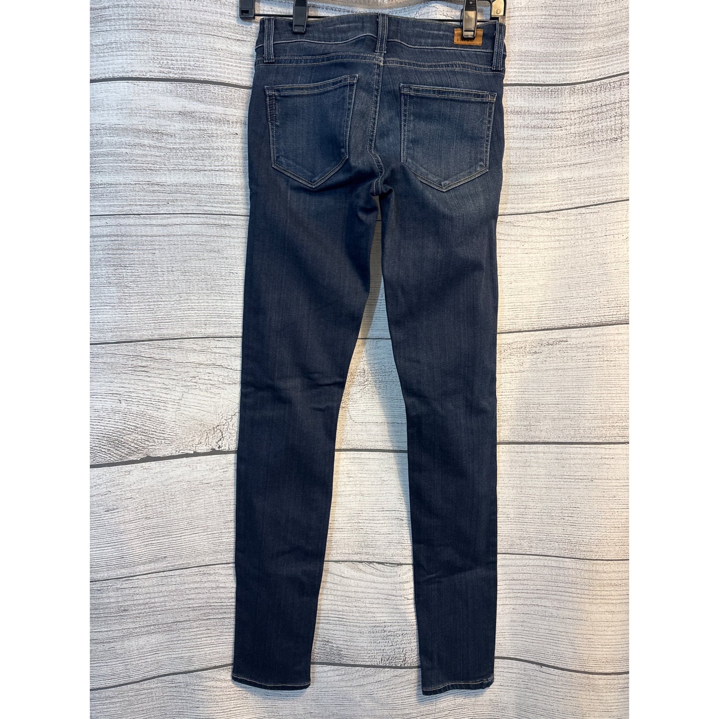 Paige Edgemont Dark Wash Skinny Moto Zipper Denim Jeans Size 24